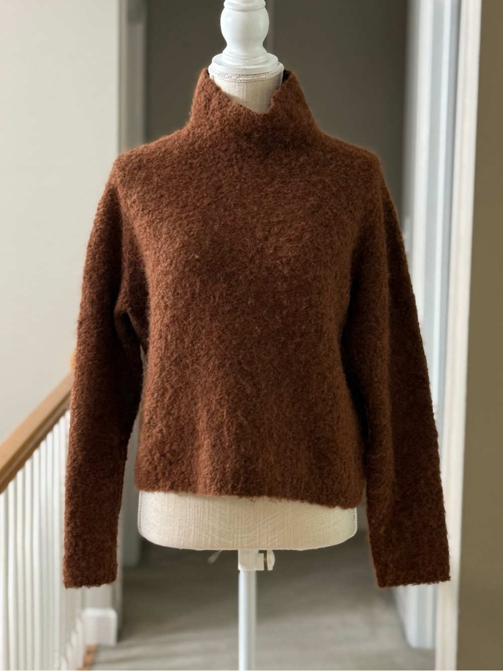 Poetry Plush Alpaca Chestnut Turtleneck Sweater